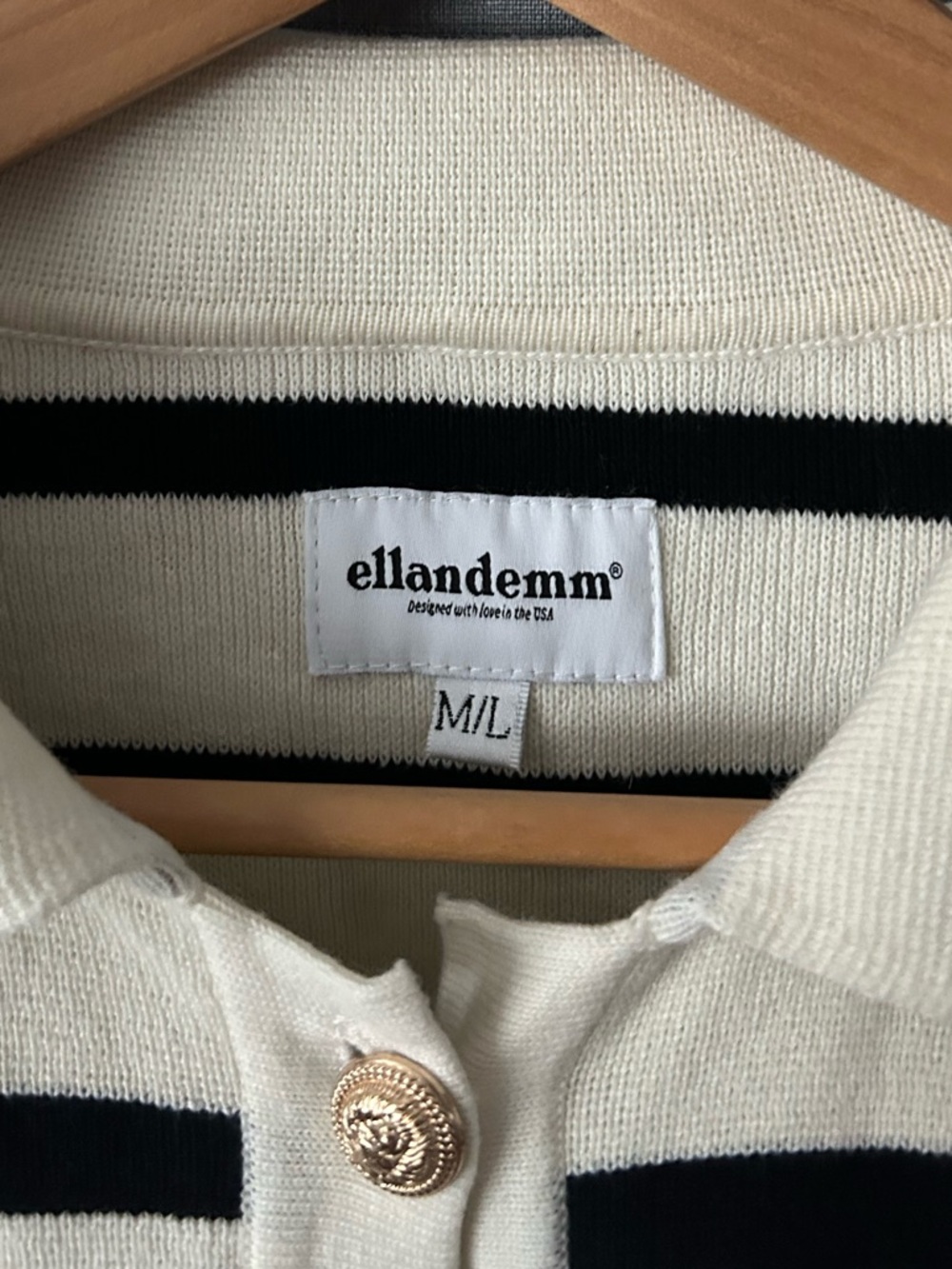 Ellandemm Black Striped Button Up Shirt - Picture 11 of 13